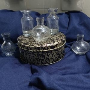 Elegant Clear Glass Vase Set